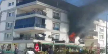 Antalya’da 4 katlı binada yangın paniği