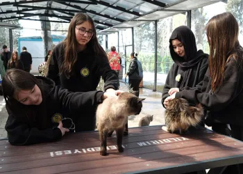 Gençlerden patili canlara ziyaret