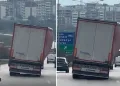 Bursa’da TIR yan şekilde ilerledi