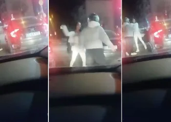 Bursa’da trafikte motosikletliye tekme tokatlı saldırı