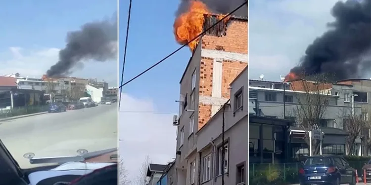 Bursa’da çatı katı alevlere teslim oldu