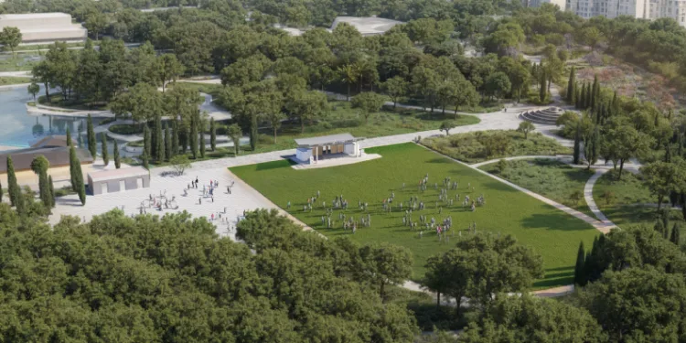Lunapark alanına yeşille bütünleşen Zeytin Sahne geliyor