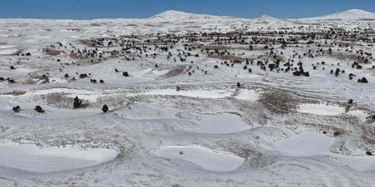 Toroslar ‘da obruklar karla doldu