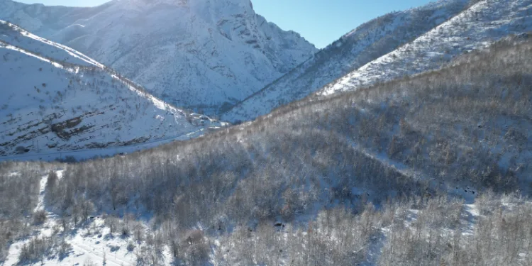 Şırnak’ta kar sonrası dağlar beyaza büründü
