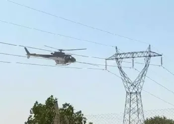 Bodrum’da yüksek gerilim hatları helikopterle temizlendi