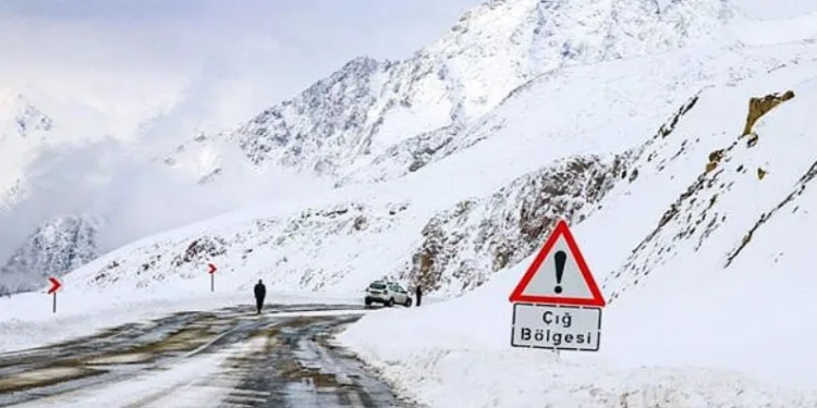 Erzurum’da çığ alarmı